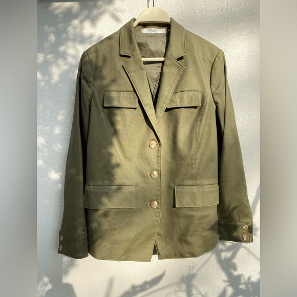 Liz Claiborne Military Style Olive Green Women’s Jacket Size 12P(fits size small - Picture 15 of 15